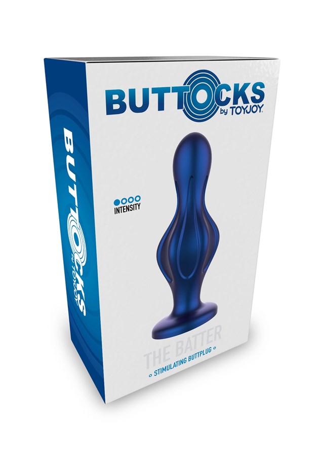 BUTTOCKS BATTER PLUG METALLIC BLUE