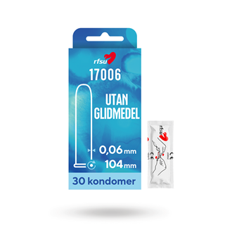 17006 - Tunn Kondom Utan Glidmedel 30-pack