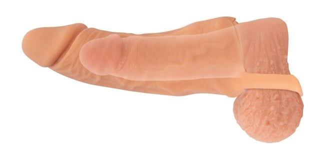 2-in-1 PenisFörlängning och Masturbator 18,5cm