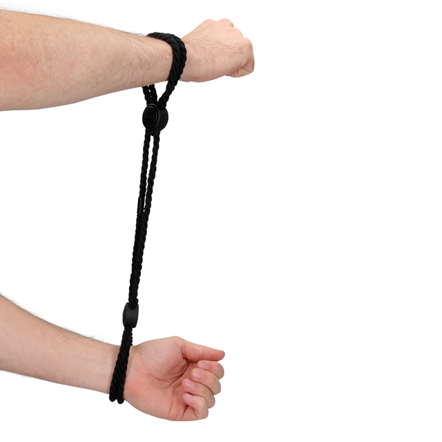 Adjustable Rope Hand Cuffs - Black