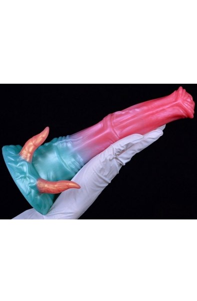 Alien Beast Cyan Rainbow Dildo 23,5 cm