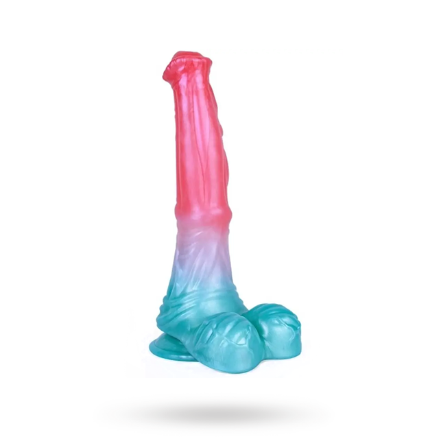 Alien Beast Cyan Rainbow Dildo 24,8 cm