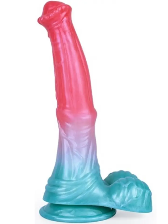 Alien Beast Cyan Rainbow Dildo 24,8 cm