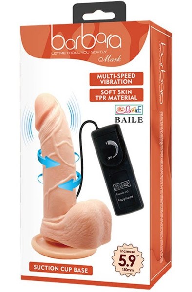 Baile Multi-Speed Vibration Dildo 15 cm