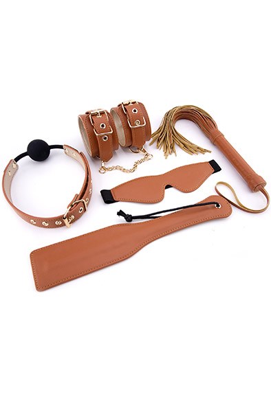 BDSM Set Cognac Vegan Leather