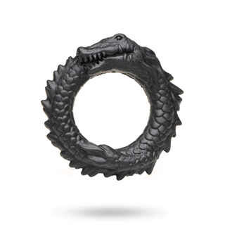 Black Caiman - Silicone Cock Ring - Svart