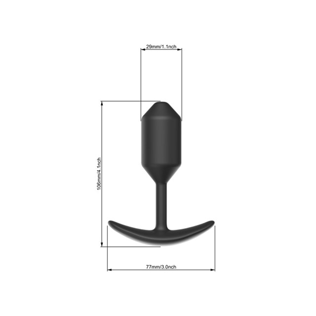 BLACK SILICONE BUTTPLUG #1