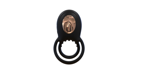 Black Vibrating Cockring With Remote Control