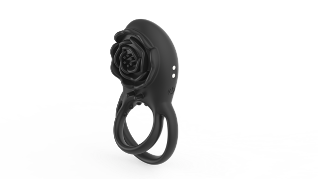 Black Vibrating Cockring With Remote Control