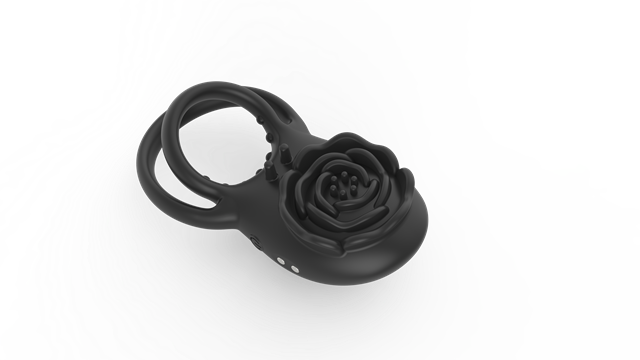 Black Vibrating Cockring With Remote Control