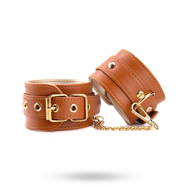 Blaze Elite Hand Cuffs Cognac Vegan Leather