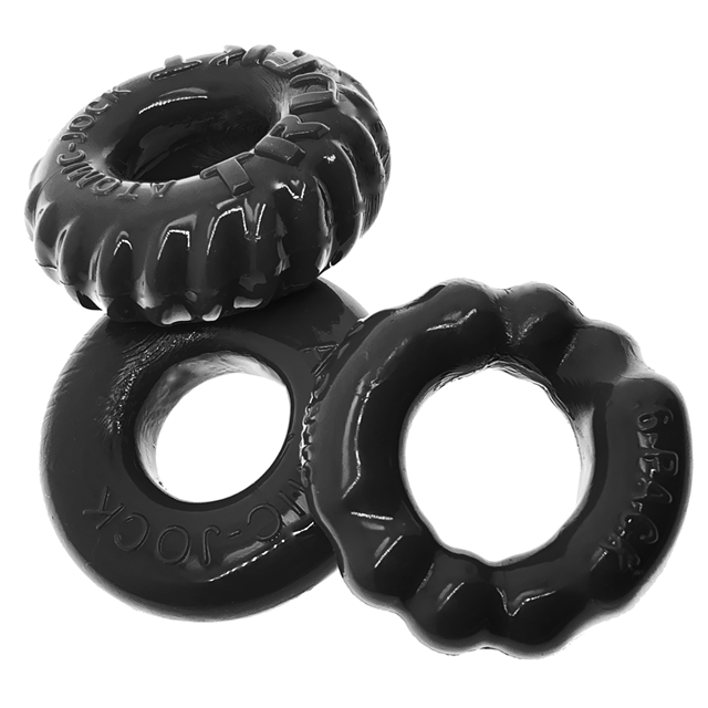 Bonemaker - 3-pack Boner Cockring Kit - Black