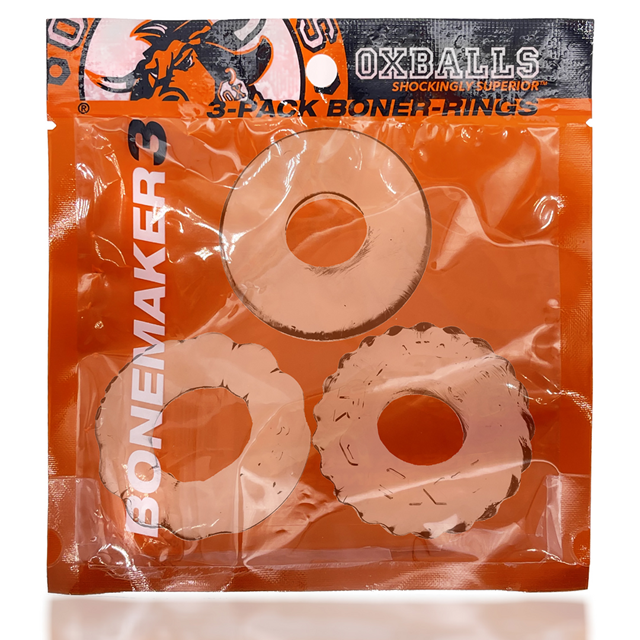 Bonemaker - 3-pack Boner Cockring Kit - Clear