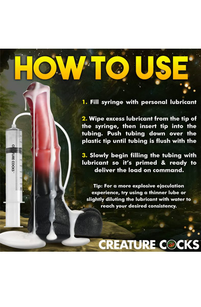 Centaur Explosion Squirting Silicone Dildo 24,5 cm