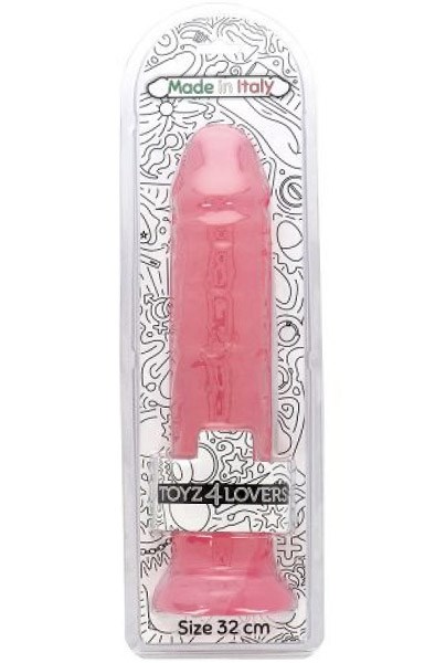 Cesare Dildo Transparent Pink 32 cm