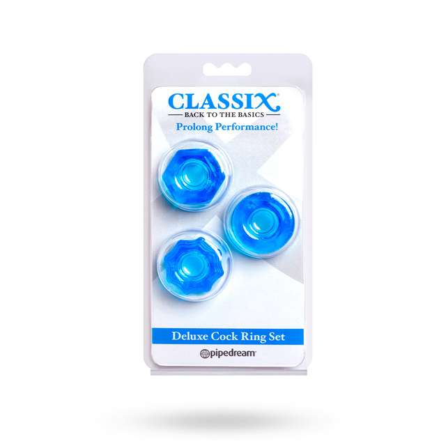 Classix - Deluxe Cock Ring Set Blue