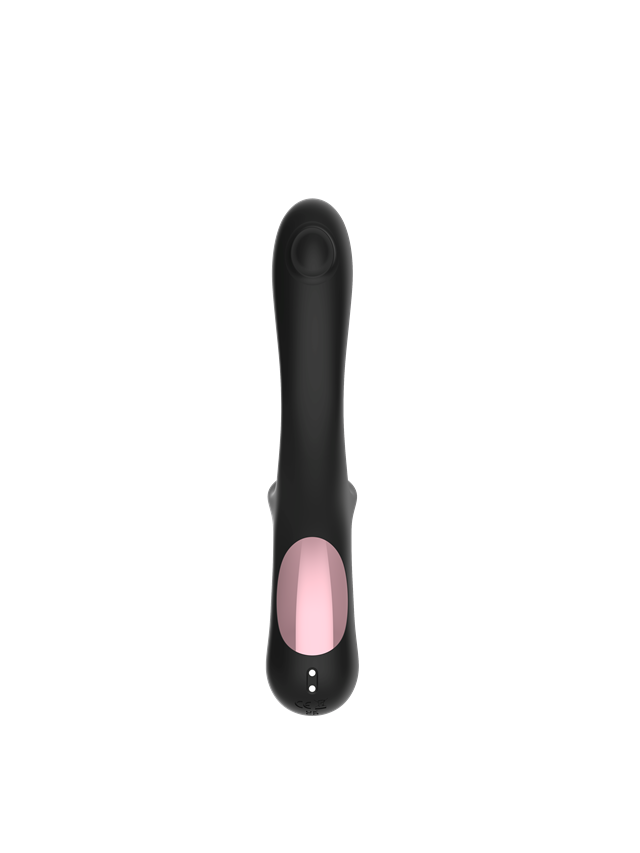 Clitoral Licking G-Spot Tapping Vibrator Black