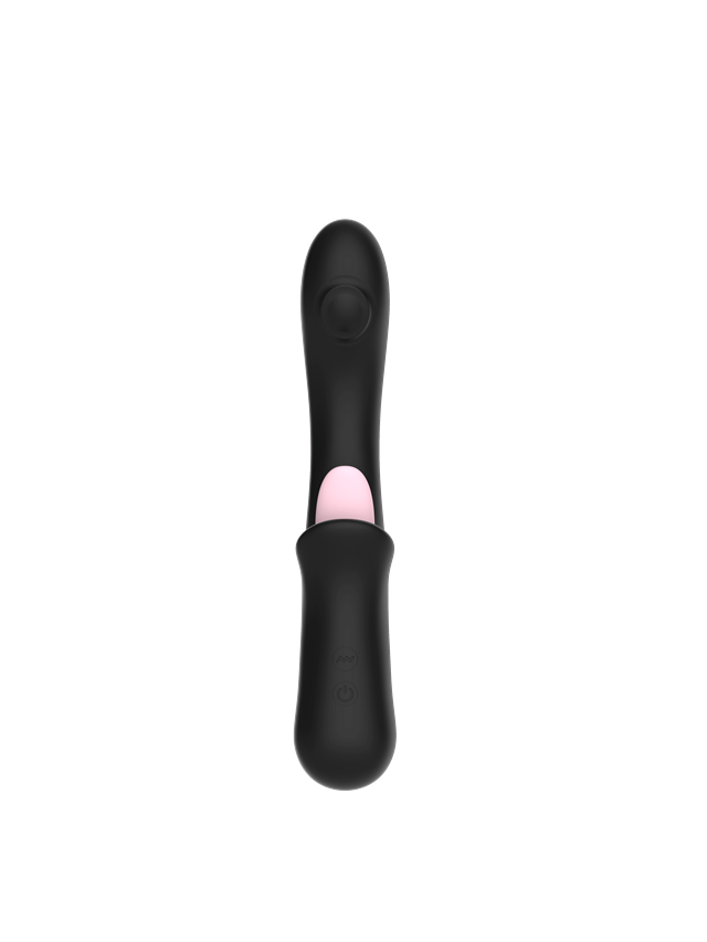 Clitoral Licking G-Spot Tapping Vibrator Black