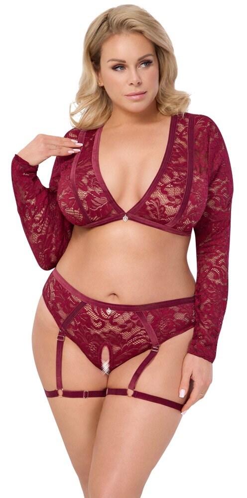 Red Lace Set Plus Size