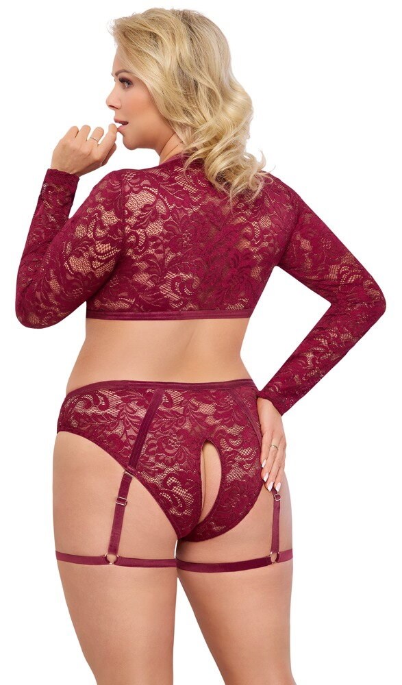 Red Lace Set Plus Size