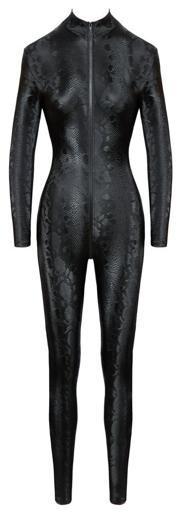 Snakeskin Jumpsuit Black