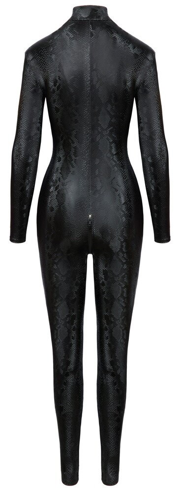 Snakeskin Jumpsuit Black