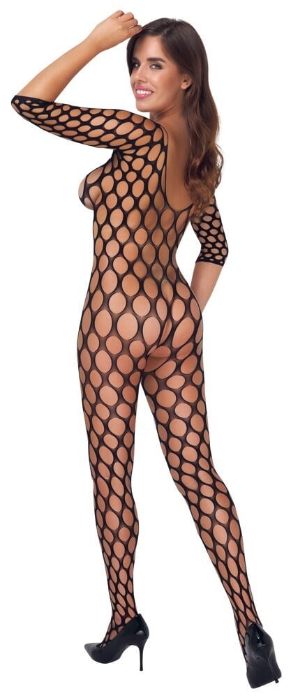 Crotchless catsuit with long sleeves