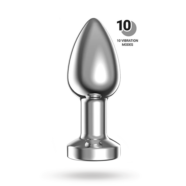 Dimpor Vibrating Chrome Anal Plug Large