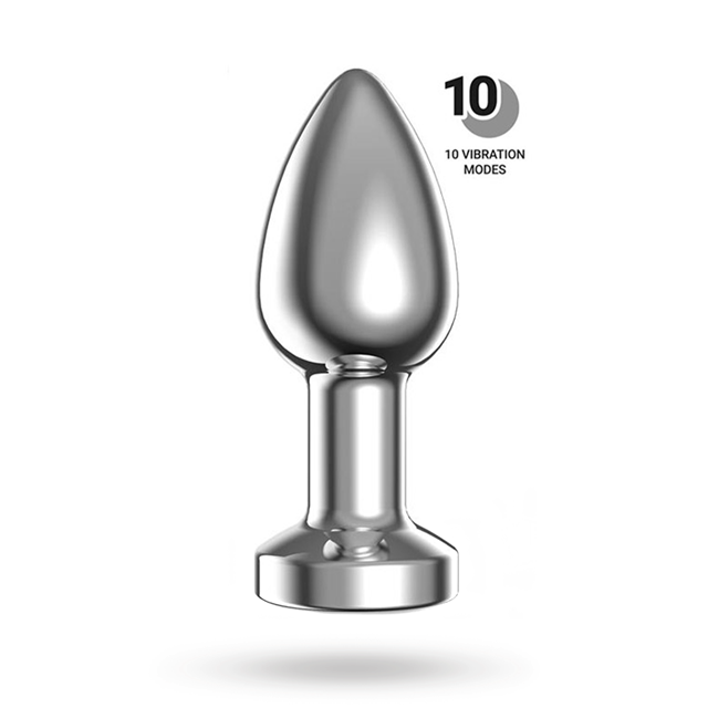 Dimpor Vibrating Chrome Anal Plug Medium