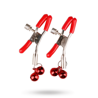 Double Bell Nipple Clamp Red