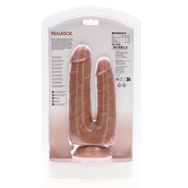 Double Trouble Dildo - 12,7/15,2 cm - Tan