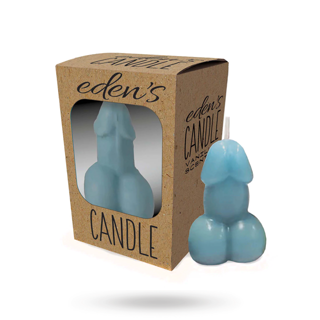 Eden’s Candle - Vanilla Scented Penis - Blue