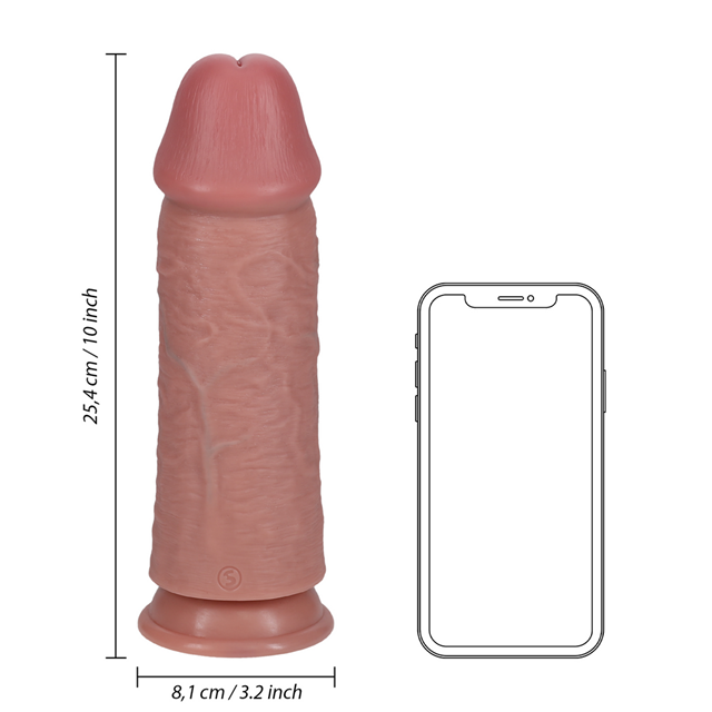 Extra Thick Straight without Balls 25,4 cm - Flesh