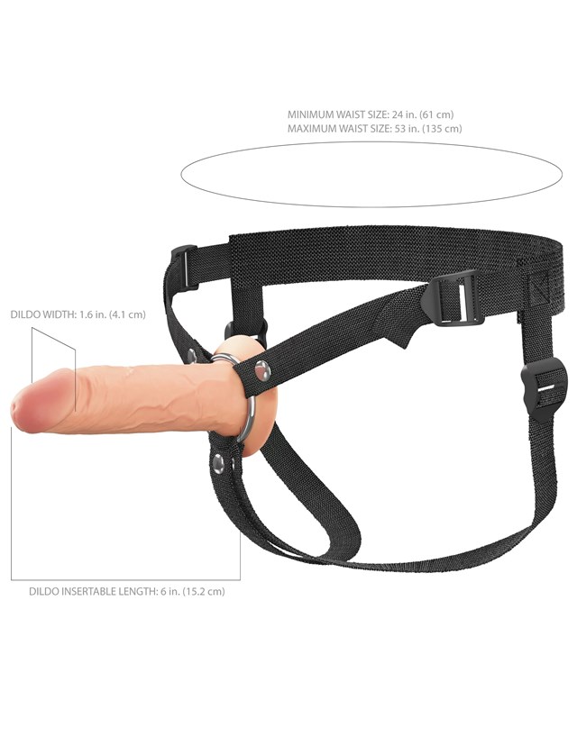 15 cm Hollow Silicone Strap-On Light