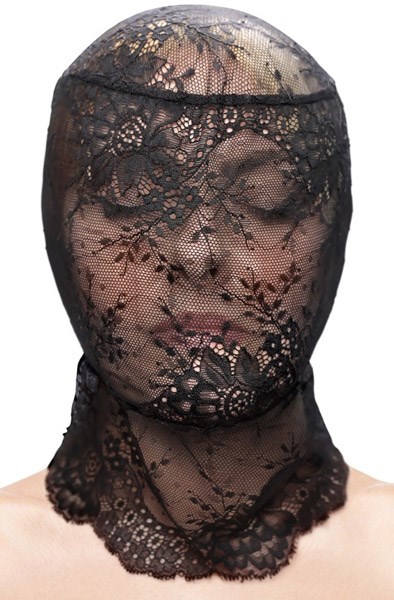 Fetish & Fashion Lace Hood Black