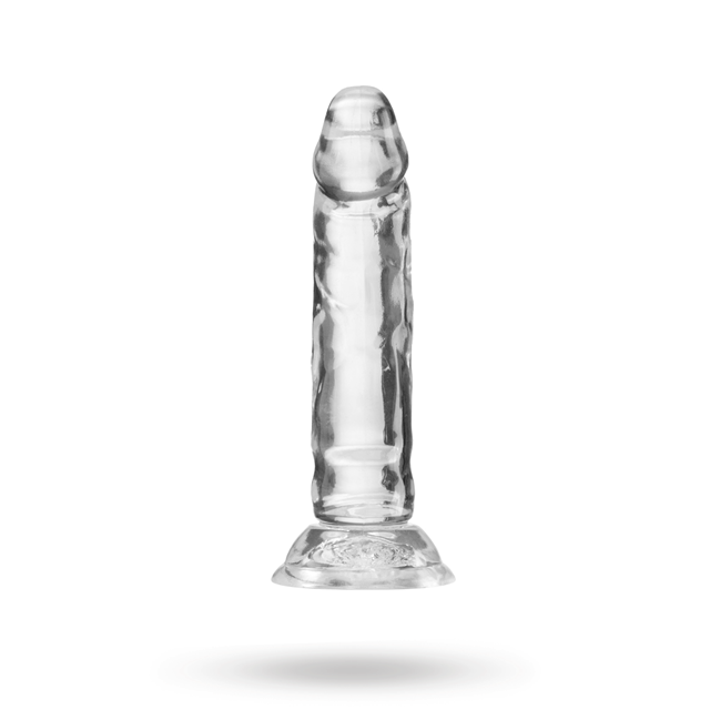 Genomskinlig dildo 16 cm