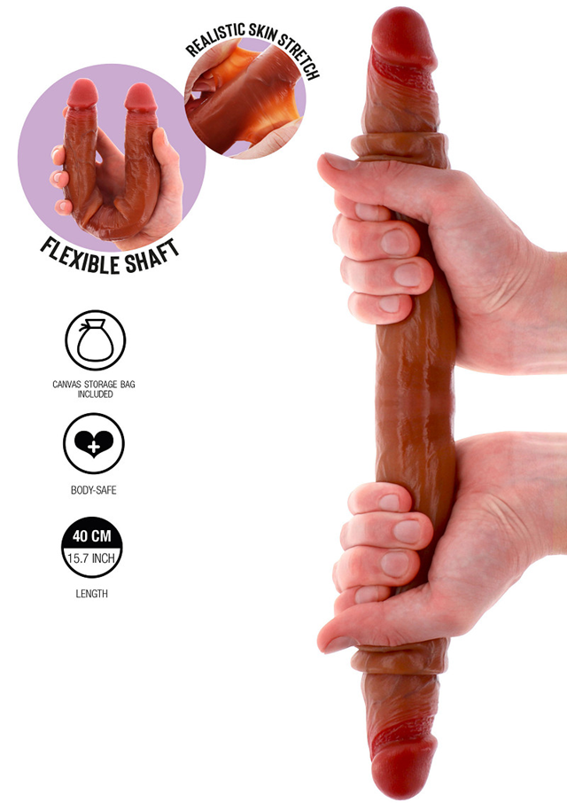 Get Real Silicone Foreskin Double Dong 40 cm