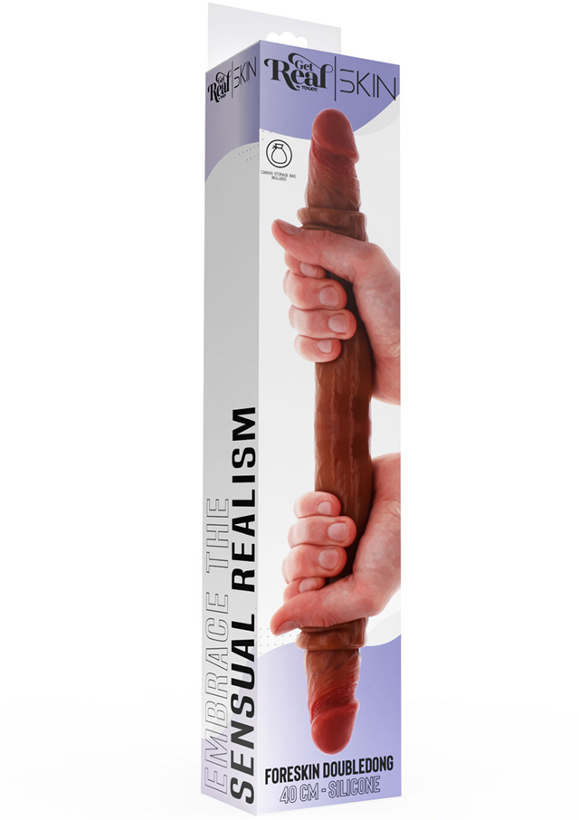 Get Real Silicone Foreskin Double Dong 40 cm