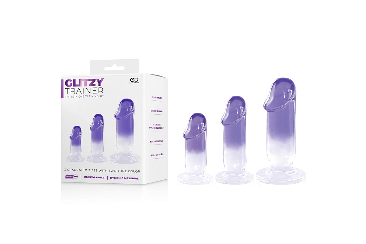 GLITZY TRAINER 3 IN 1 DONG KIT PURPLE/Clear