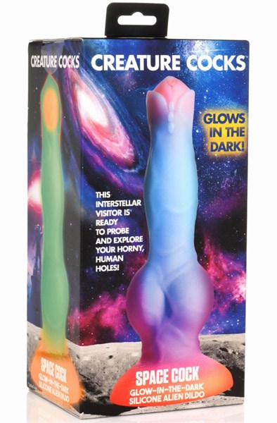 Glow-In-The-Dark Silicone Alien Dildo 21,5 cm