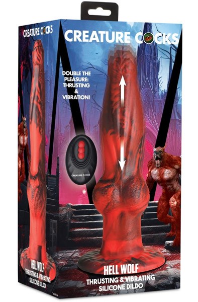 Hel-Wolf Thrusting & Vibrating Dildo 22 cm