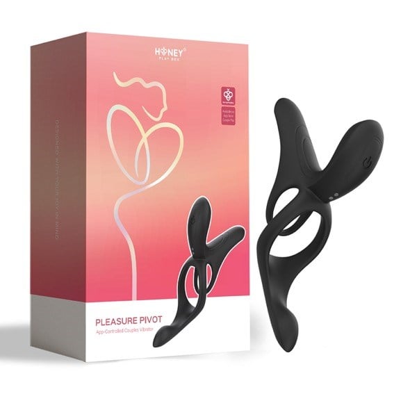 Pleasure Pivot App-controlled Couples Vibrator Black