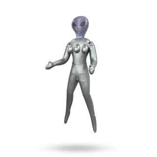 Inflatable 3 Breasted Alien Love Doll Grey