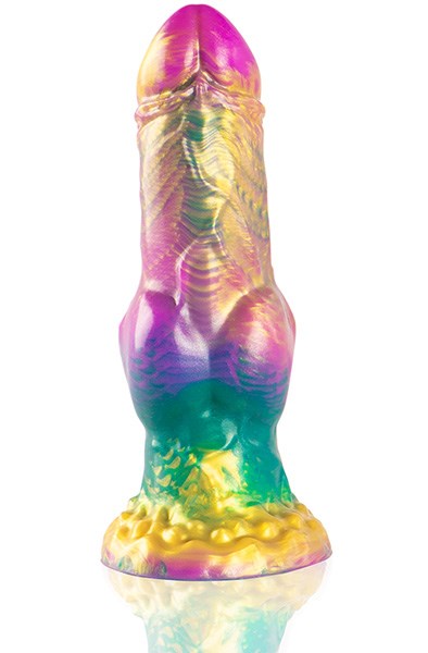 Iris Dildo With Rainbow Testicles Of Pleasure 22,5 cm