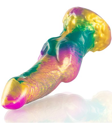 Iris Dildo With Rainbow Testicles Of Pleasure 22,5 cm