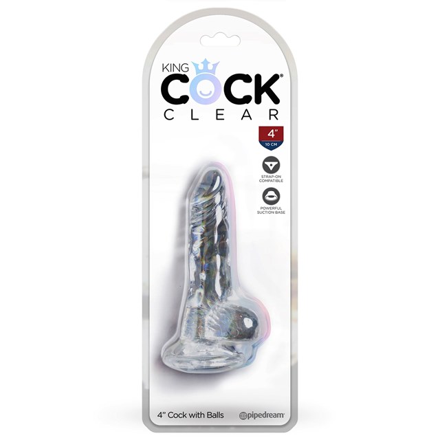 King Cock Clear 10 cm Cock with Balls