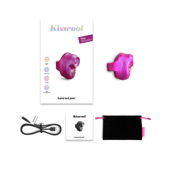 KISSCOOL TAPPING FINGER STIOMULATOR - IRIDESCENT BERRY