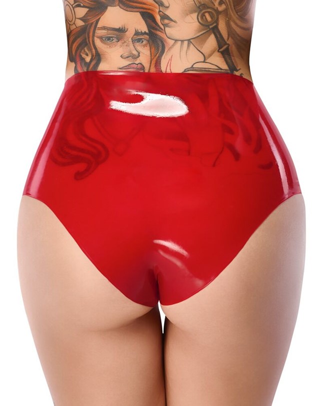 Late-x Latex Briefs Red