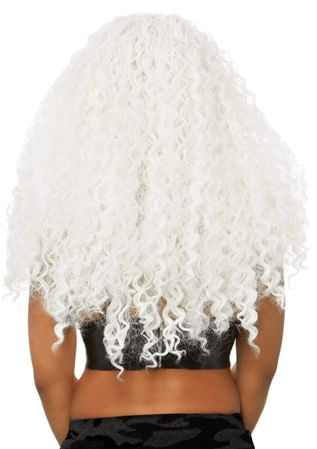 Long Curly Wig White