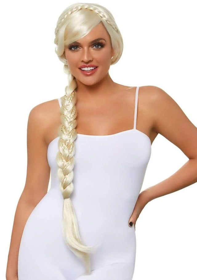 Long Duel Braid Blonde Wig